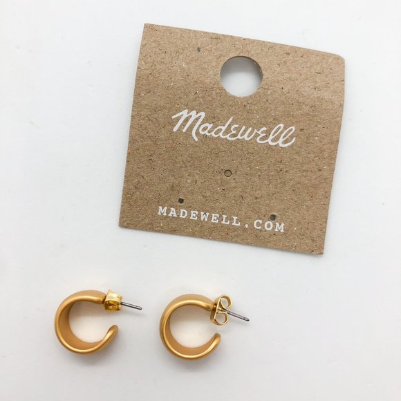 Madewell Gold Chunky Mini Hoop Earrings